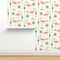 Atomic Flamingo Vertical Pink Flamingos Palm Leaves Diamonds Mid Century Retro Fifties 1950S Birds Exotic Custom Pre-pasted Wallpaper by Spoonflower Pre-Pasted Wallpaper 2FT Wide
